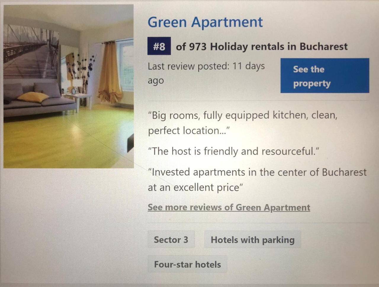 Green Apartment Appartamento Bucarest